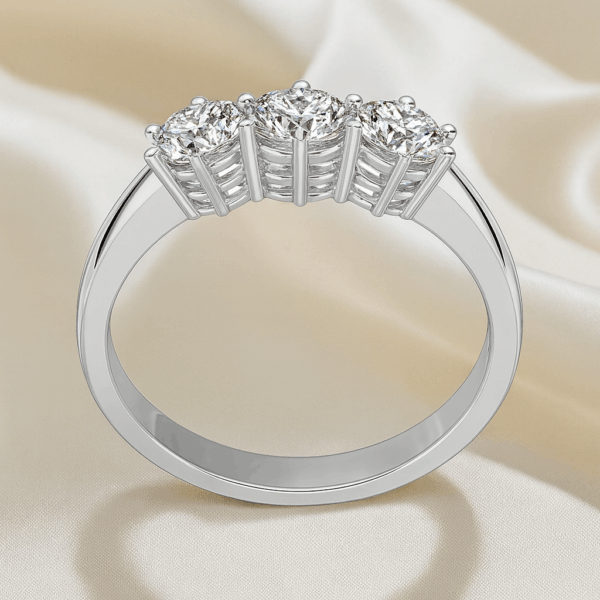 ANELLO TRILOGY A FILO IN ORO BIANCO TR04 - immagine 2