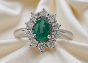 anello smeraldo e diamanti
