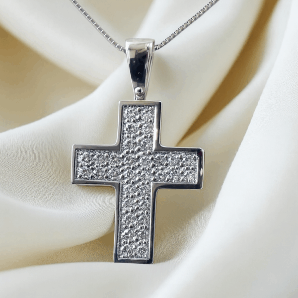 pendente croce diamanti
