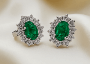 orecchini smeraldi e diamanti