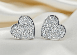 ORECCHINI CUORE DIAMANTI